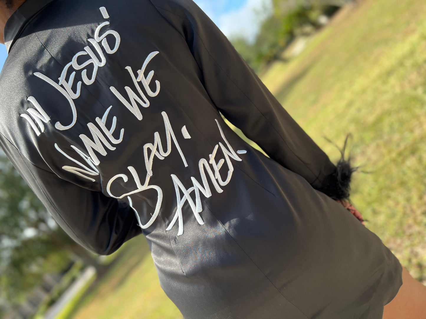 IJNWSA Feather Blazer Dress